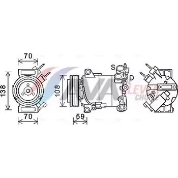 Kompresor klimatizace AVA QUALITY COOLING Kompresor klimatizace ** CLEVER FIT ** AVA FDAK586 + DOPRAVA ZDARMA!