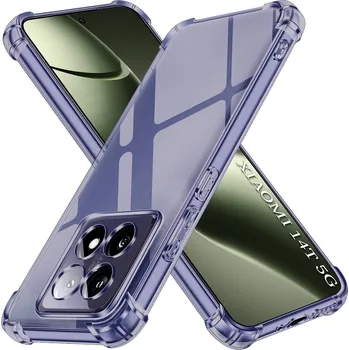 Pouzdro na mobilní telefon Techsuit Shockproof průhledný silikon Xiaomi 14T kouřově černý