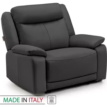 Křeslo Kožené křeslo CONTINENTAL 1P, černá (nero 308)