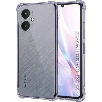 Pouzdro na mobilní telefon Techsuit Shockproof průhledný silikon Xiaomi Redmi 13C 5G kouřově černý