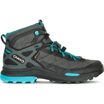 Dámská treková obuv AKU Rocket Mid GTX - dámská kožená - šedá/modrá Velikost: 42
