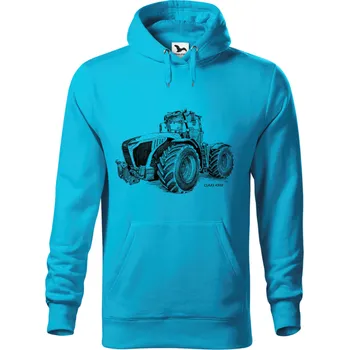 Dámská mikina Mikina - Claas Xerion 4500 Barva: Modrá - tyrkysová (44), Velikost: XXL, Střih: Pánské