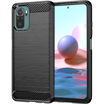 Pouzdro na mobilní telefon Techsuit Carbon Silicone Xiaomi Redmi Note 10 4G Note 10S Poco M5s černé