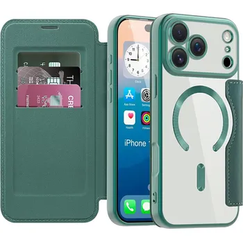 Pouzdro na mobilní telefon Pouzdro Techsuit SmartMag Book iPhone 17 Pro Max zelené