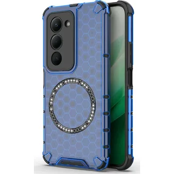 Pouzdro na mobilní telefon Techsuit HoneyComb Shield MagSafe pro Xiaomi Redmi 15 4G / Redmi 15 5G modrá