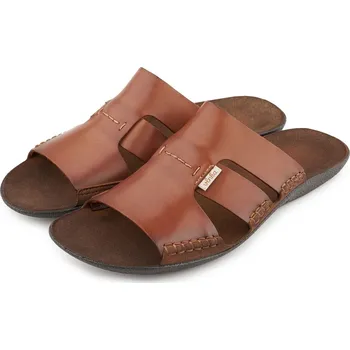 Pánské pantofle Vlnka Pánské kožené nazouváky Vojta hnědá velikost obuv dospělí 41