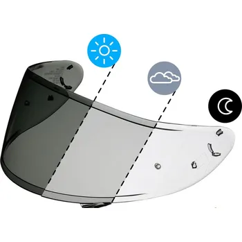 Helma na motorku Moto plexi Shoei NXR, RYD, X-Spirit 3 samoztmavovací