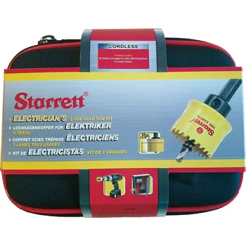 Vrták STARRETT sada vykružovacích korunek CSC 3 ks - "Elektrikář"