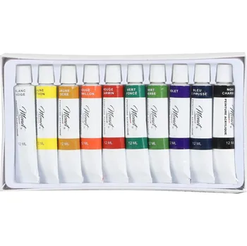 Výtvarná barva DOCHTMANN Akrylové barvy umělecká sada 10x12ml