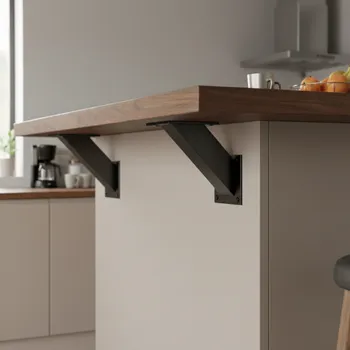 Nábytkové kování Interex design Barová konzola INEZ 45°/ Černá matná