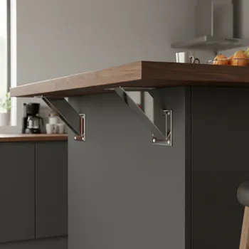 Nábytkové kování Interex design Barová konzola INEZ 45°/ Lesklý chróm