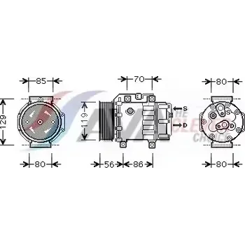 Kompresor klimatizace AVA QUALITY COOLING Kompresor klimatizace ** CLEVER FIT ** AVA FDAK378 + DOPRAVA ZDARMA!
