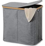 Kesper Koš na špinavé prádlo, šedý, s víkem, snadné třídění bílé/barevné