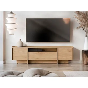 Televizní stolek Široký televizní stolek DESMONES - dub cremona