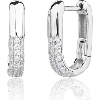 Náušnice Bealio BEALIO Stříbrné náušnice OBLOUČKY zirkon 03-13768-3737