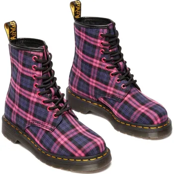 Dámské kozačky boty dámské Dr. Martens - Tartan - Pink/Multi - 1460 - 37