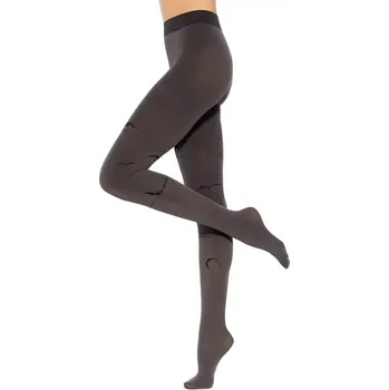 Dámské punčochy Punčocháče Gatta Crazy Trick wz.01 50 den 5-XL šedo-černá 5-XL