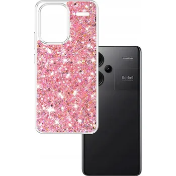 Pouzdro na mobilní telefon Techsuit Třpytivý kryt Xiaomi Redmi Note 13 Pro+ 5G Růžový
