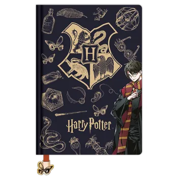 Zápisník Blue Sky Studios Zápisník modrý se zlatým potiskem Bradavice, Harry Potter