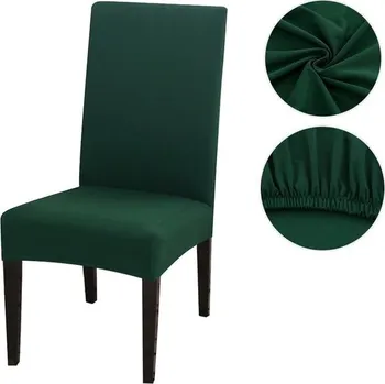 Potah na židli Jednobarevné potahy na židle Barva: Tmavě zelená