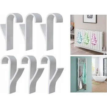 Držák na ručník dobirkov.cz Věšák na radiátor, do koupelny, BÍLÝ - 1ks