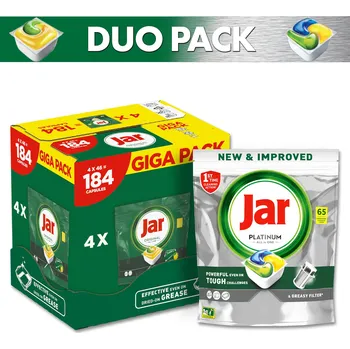 Přípravek do myčky JAR Original lemon 184 ks + Platinum Lemon 65 ks