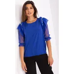 LAKERTA Blůza LK-BZ-506682.26P TMAVĚ MODRÁ Barva: kobaltová, Velikost: 36