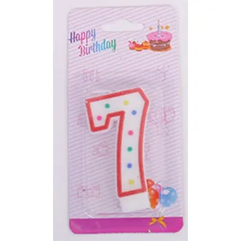 Dortová svíčka Dortová svíčka "číslo" 7 s hráškovou náplní