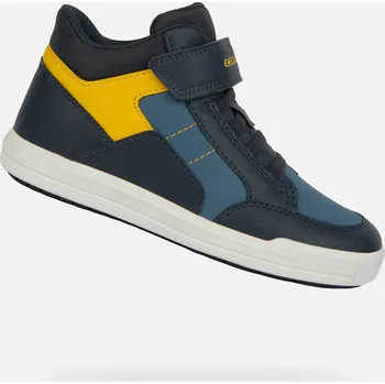 Chlapecké tenisky Chlapecké kotníkové tenisky Geox Arzach GEOX modrá | světle modrá | žlutá 3450150