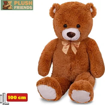 plyšák M.T. Medvěd plyšový 100 cm s mašlí