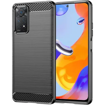 Pouzdro na mobilní telefon Techsuit Karbon Silikon Xiaomi Redmi Note 11 Pro 4G 5G 12 Pro 4G Černý