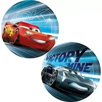 Party nádobí Papírové talíře Cars 23 cm 8 ks
