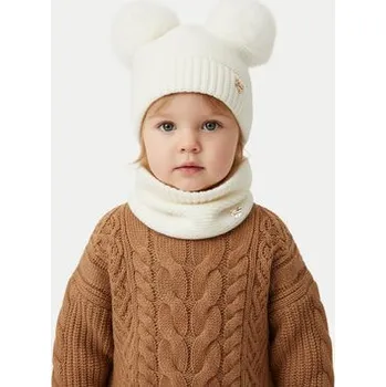 Šála Set čepice a tunelová šála Guess A4BZ01 Z2QP0 Écru L