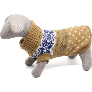 Obleček pro psa Vsepropejska Caramel zimní svetr pro psa Barva: Béžová, Délka zad (cm): 28-30, Obvod hrudníku: 30 - 40 cm