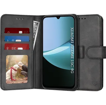 Pouzdro na mobilní telefon Techsuit Diary Book pro Xiaomi Redmi 15C 4G / Redmi 15C 5G / Poco C85 4G Černá