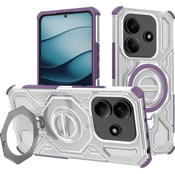 Pouzdro na mobilní telefon Techsuit Carbon Shield PRO pro Xiaomi Redmi Note 14 5G fialový průhledný