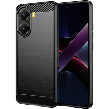Pouzdro na mobilní telefon Pouzdro Techsuit Carbon Silicone pro Xiaomi Poco X7 Pro černé