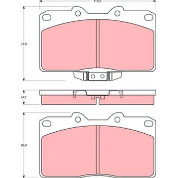 Brzdová destička Sada brzdových destiček, kotoučová brzda LUCAS GDB4076