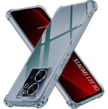 Pouzdro na mobilní telefon Techsuit Shockproof průhledný silikon Xiaomi 13T / 13T Pro kouřově černý