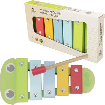 Hračka pro nejmenší BABU - Dětský xylofon ve tvaru krokodýla