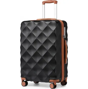 British Traveller K2395L Kufr spinner 61cm Černý ABS/Polykarbonát