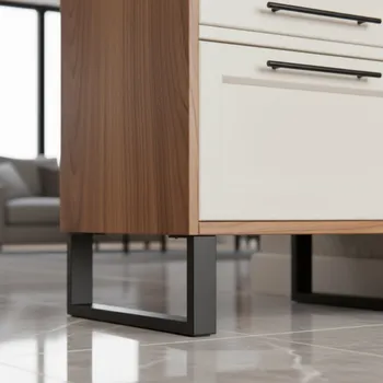 Nábytkové kování Interex design Sada 2ks nábytkových podnoží SIMONE / Černá matná 120 mm