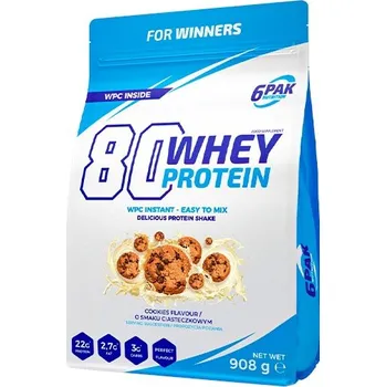 Protein 6PAK Nutrition 80 Whey Protein 908 g Příchuť: sušenka