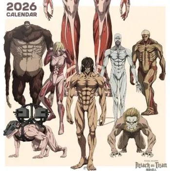 Kalendář Oficiální nástěnný kalendář 2026 s plakátem: Attack On Titan (30 x 30|60 cm)