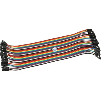 Elektronická stavebnice HWKITCHEN Propojovací vodiče F/F, 20 cm, 40 ks