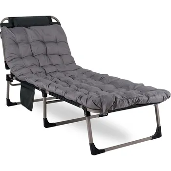 Zahradní lehátko JAKS Zahradní skládací lehátko Venus šedé