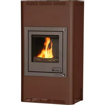 Krbová kamna HS Flamingo Aquaflam 17 TV manuální regulace, hnědá sametová (krbová kamna 17kW, s výměníkem, manuální regulace, hnědá sametová)