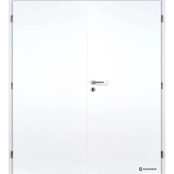 Interiérové dveře DOORNITE Dveře protipožární LUME EXTRA, CPL, bílá standard, plné, cylindrický zámek, 2-křídlé Šířka: 165 (90+70), Orientace: pravá, Výplň: požární