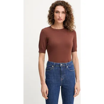 Dámské tričko Tričko Silvian Heach ATLAM dámské, hnědá barva, GPA25040MA 88X, vel. XL