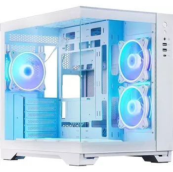 PC skříň Chieftec Visio bílá herní PC skříň s 6× ARGB ventilátory